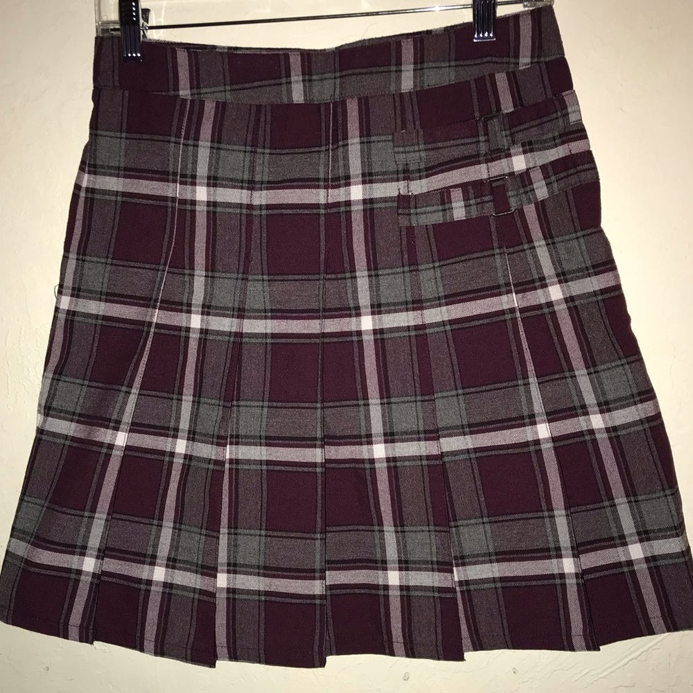 Y2K Purple Plaid Skirt